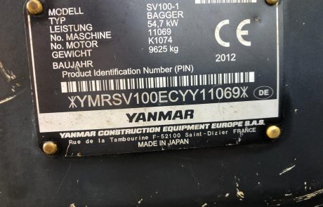 Maquinaria de ocasión - Yanmar SV 100